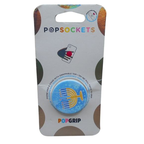 2020 PopSockets Pop Grip Menorah Hanukkah PopGrip Swappable Top - Picture 1 of 4